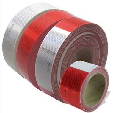 2-Zoll-Reflexstreifen Rot/Weiß