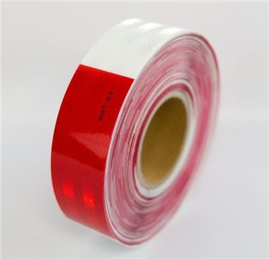 Rotes und weißes reflektierendes Band für LKWs