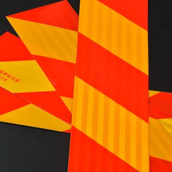Yellow Red Reflective Tape Heavy Vehicle Rear Reflective Marking Plate