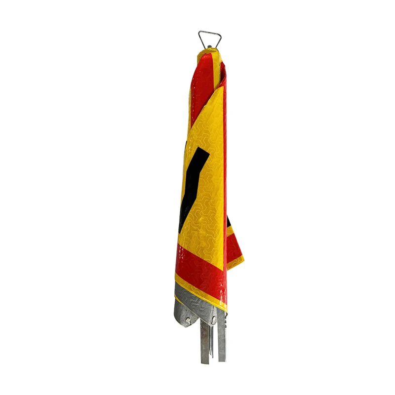 Road Narrows Reflective Tripod Folding Warning Sign 3 Road Narrows Reflective Tripod Folding Warning Sign 3