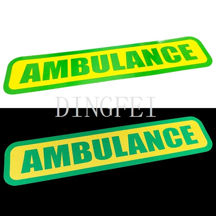 ambulance warning stickers